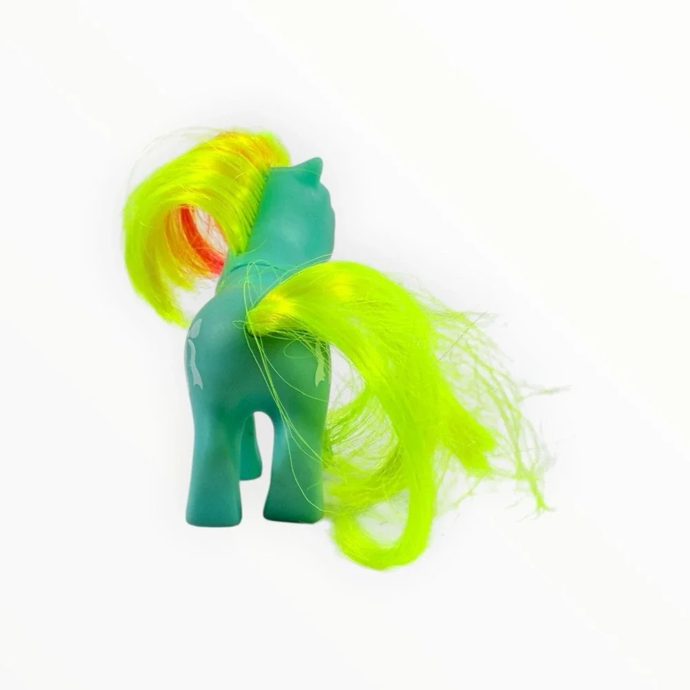 Vintage G1 My Little Pony BBE Baby Ribbon Blue Yellow Orange Hasbro‎ 1985 Flaws